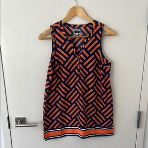Mudpie Navy and Orange Sleeveless Top